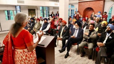 Nirmala Sitharaman interacts with Sikh diaspora at India House in Washington